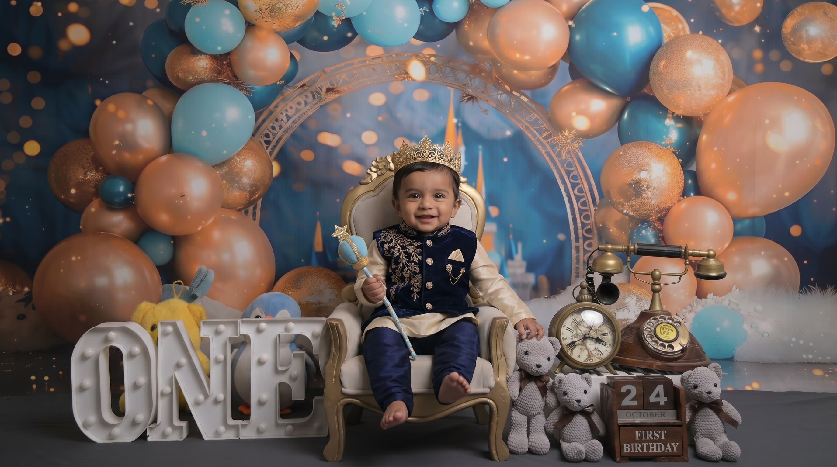 Pune baby photoshoot setup with clean backdrop at IBS Baby Photoshoot studio in Karvenagar, Pune