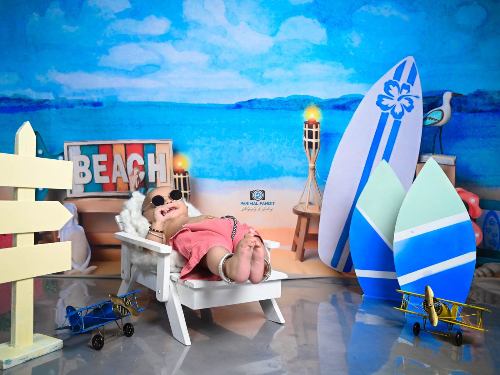 Cake smash and birthday photoshoot theme example at IBS Baby Photoshoot studio in Karvenagar, Pune