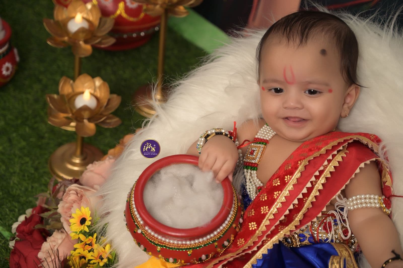 Milestone baby photography with polished studio finish at IBS Baby Photoshoot studio in Karvenagar, Pune